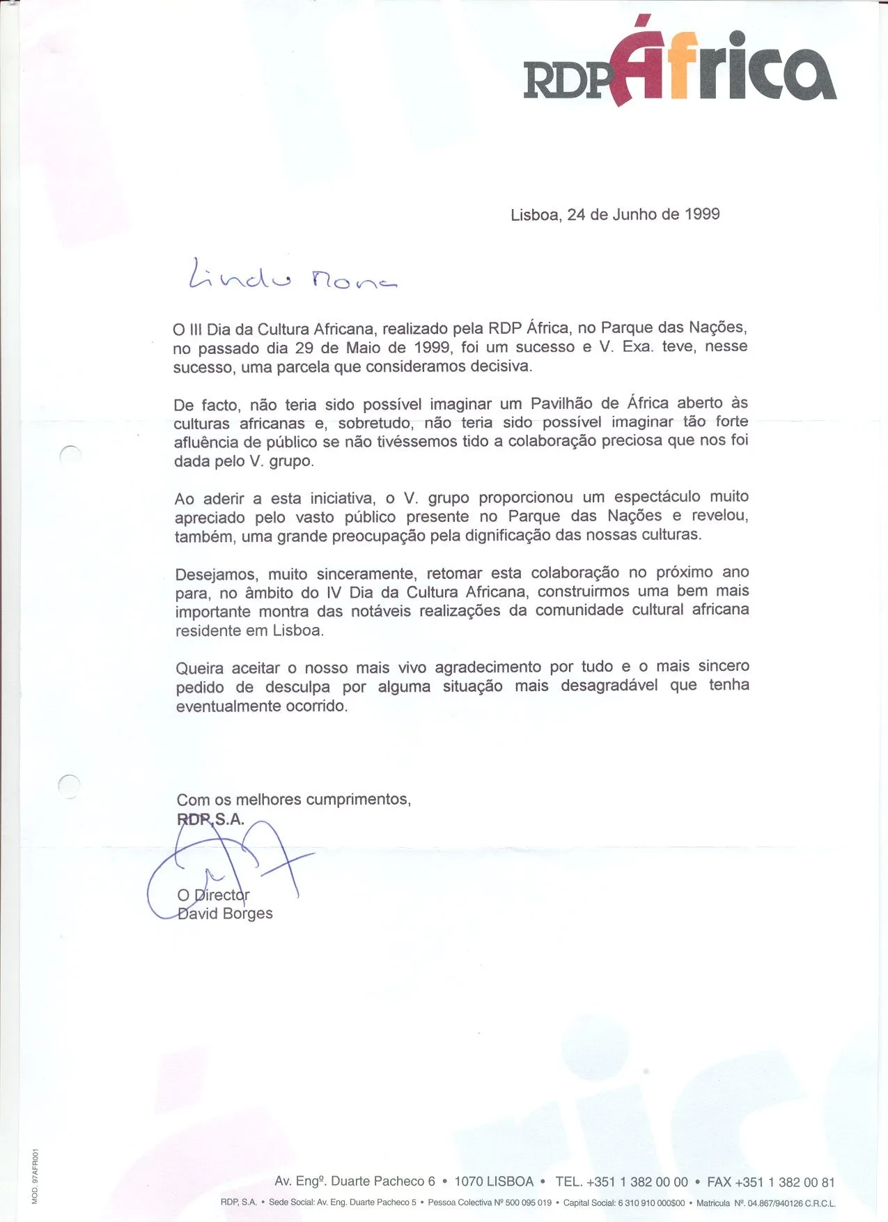 Convite da RdP Àfrica